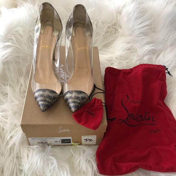 Christian Louboutin  Debout Sirene PVC Heels 100 - Picture 6 of 8